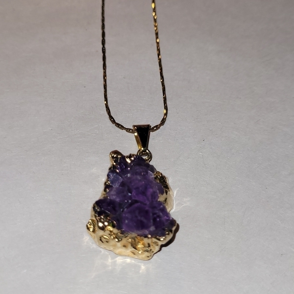 18 KGP Amethyst Necklace